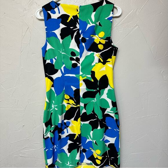Alyx Hawaiian Flower Multicolor Printed Sheath Dress Size 8 - Picture 2 of 4